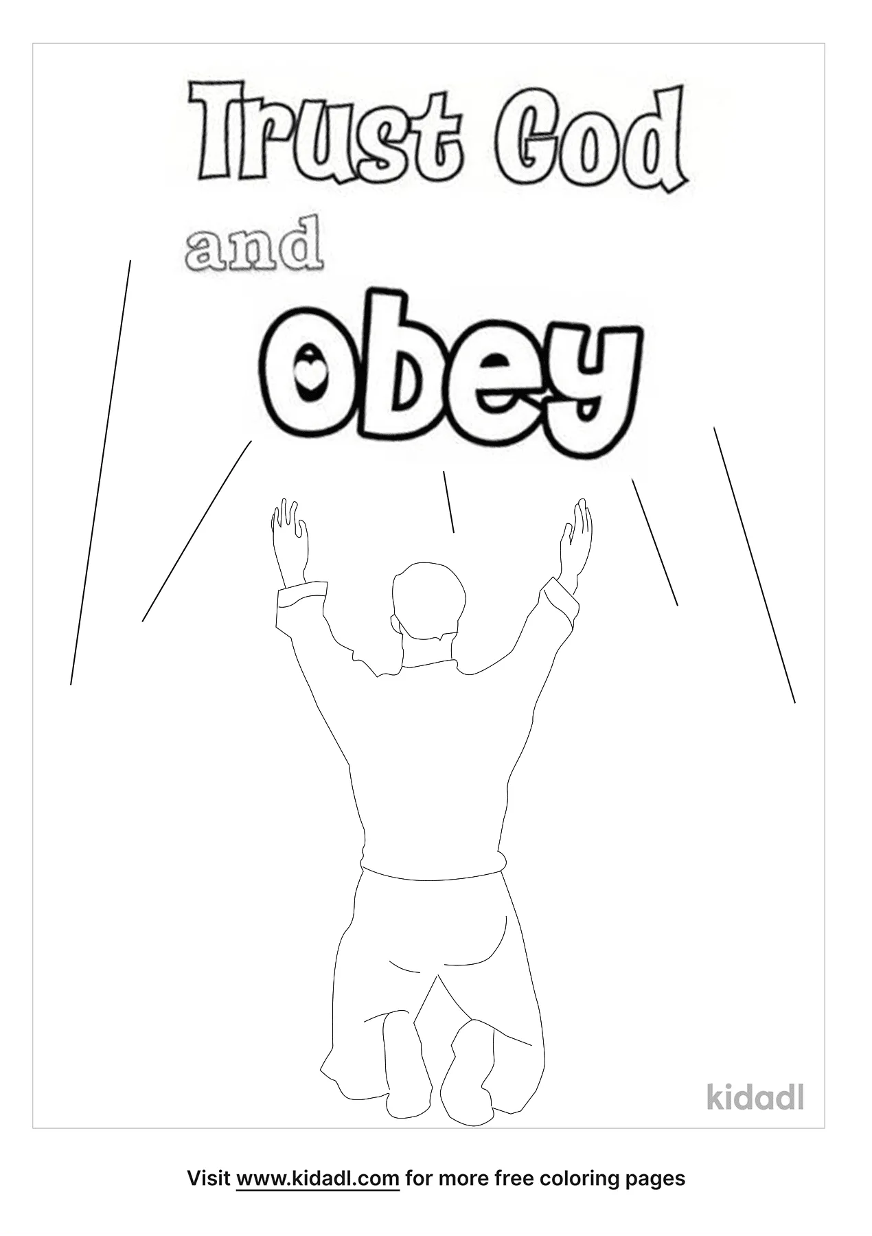 Free obey god coloring page coloring page printables