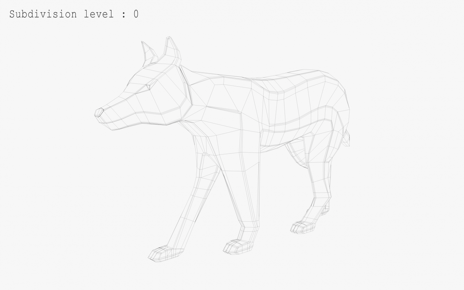 D wolf sculpture d model in other