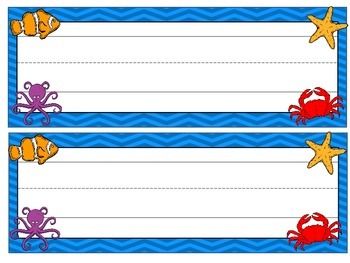 Free nautical under the sea name tags ocean theme classroom classroom themes classroom name tags