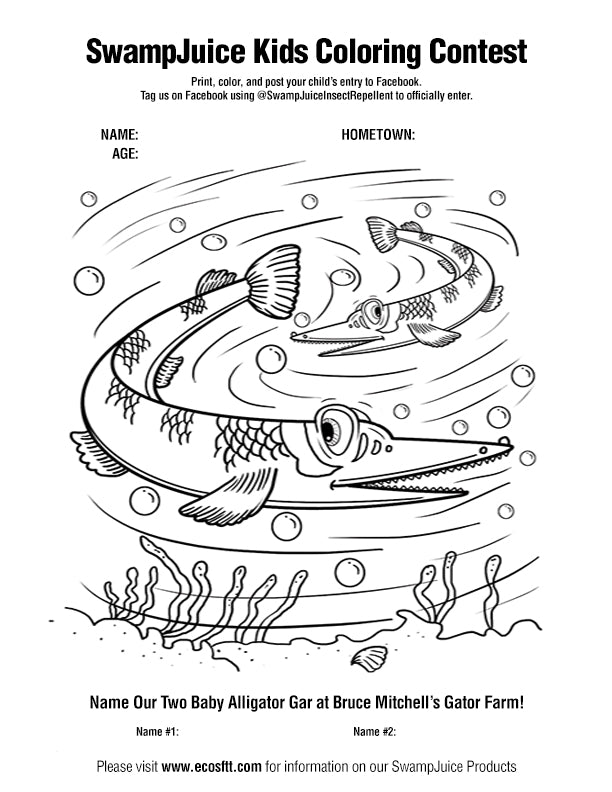 Swampjuice kids coloring contest