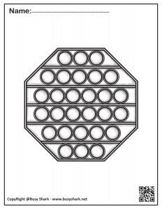 Pop it fidget toy free printable coloring pages