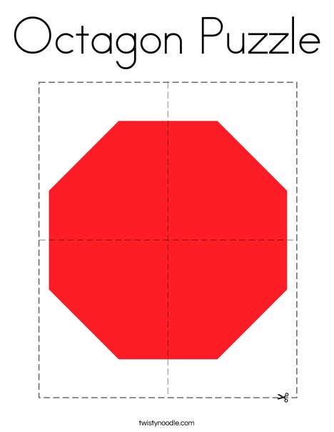 Octagon puzzle coloring page