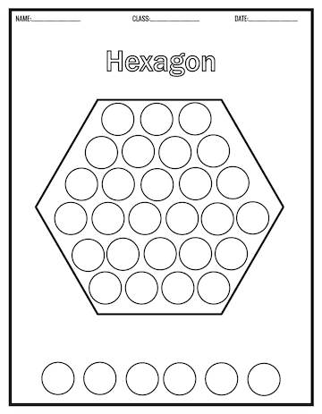 Premium vector color the shapes kids education preschool worksheet dot markers coloring pages
