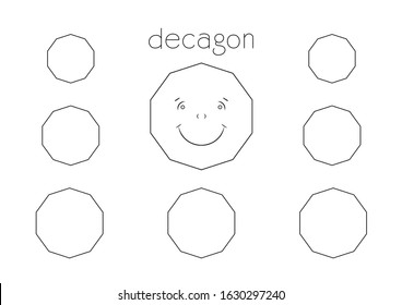 Easy coloring page kids on basic stock illustration