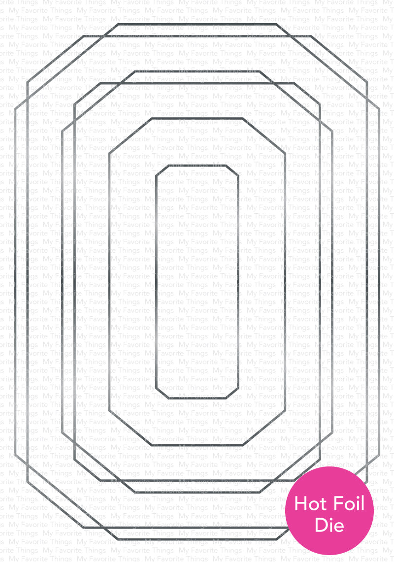 Hot foil octagon frames die