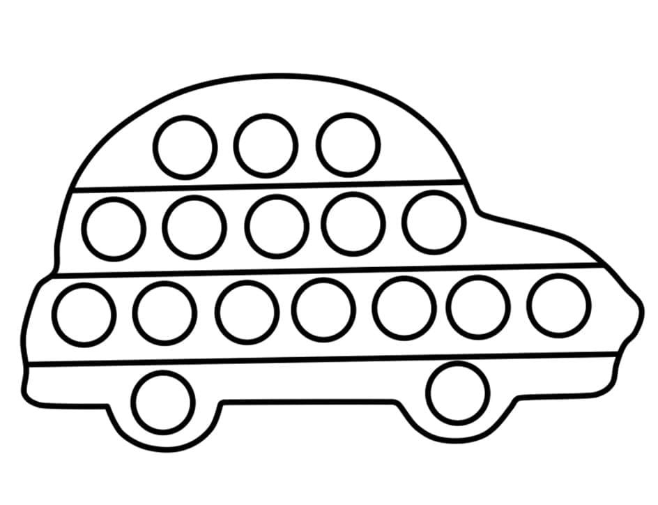 Pop it car coloring page