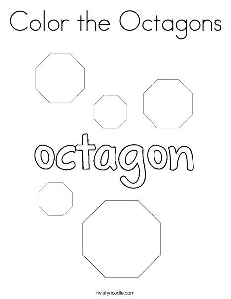 Color the octagons coloring page shapes lessons coloring pages shapes worksheets