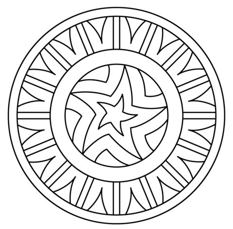 Star mandalas coloring pages free coloring pages