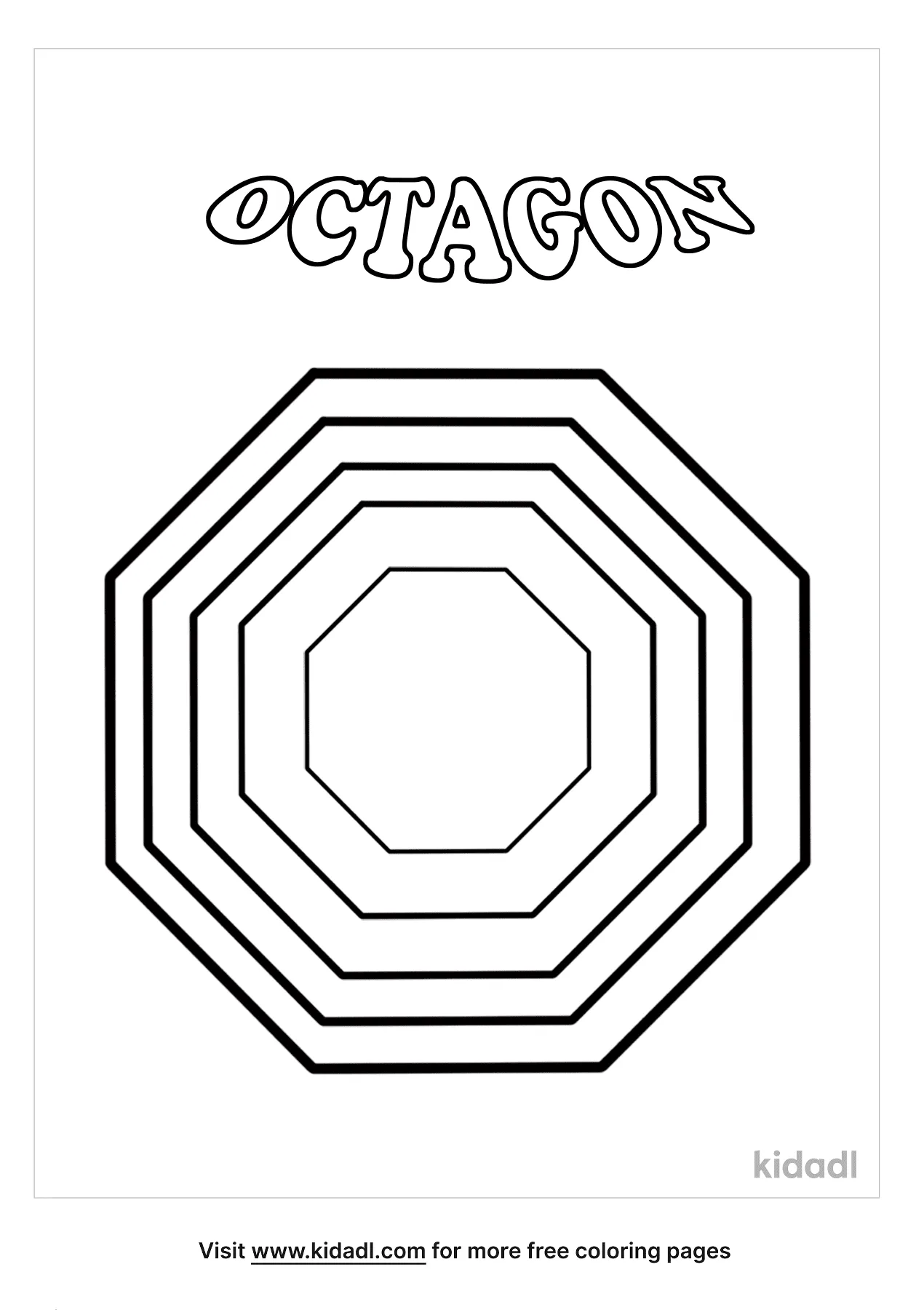 Free octagon coloring page coloring page printables