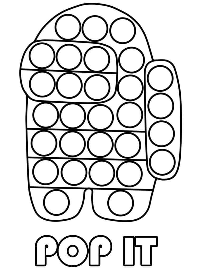 Pop it octagon coloring page