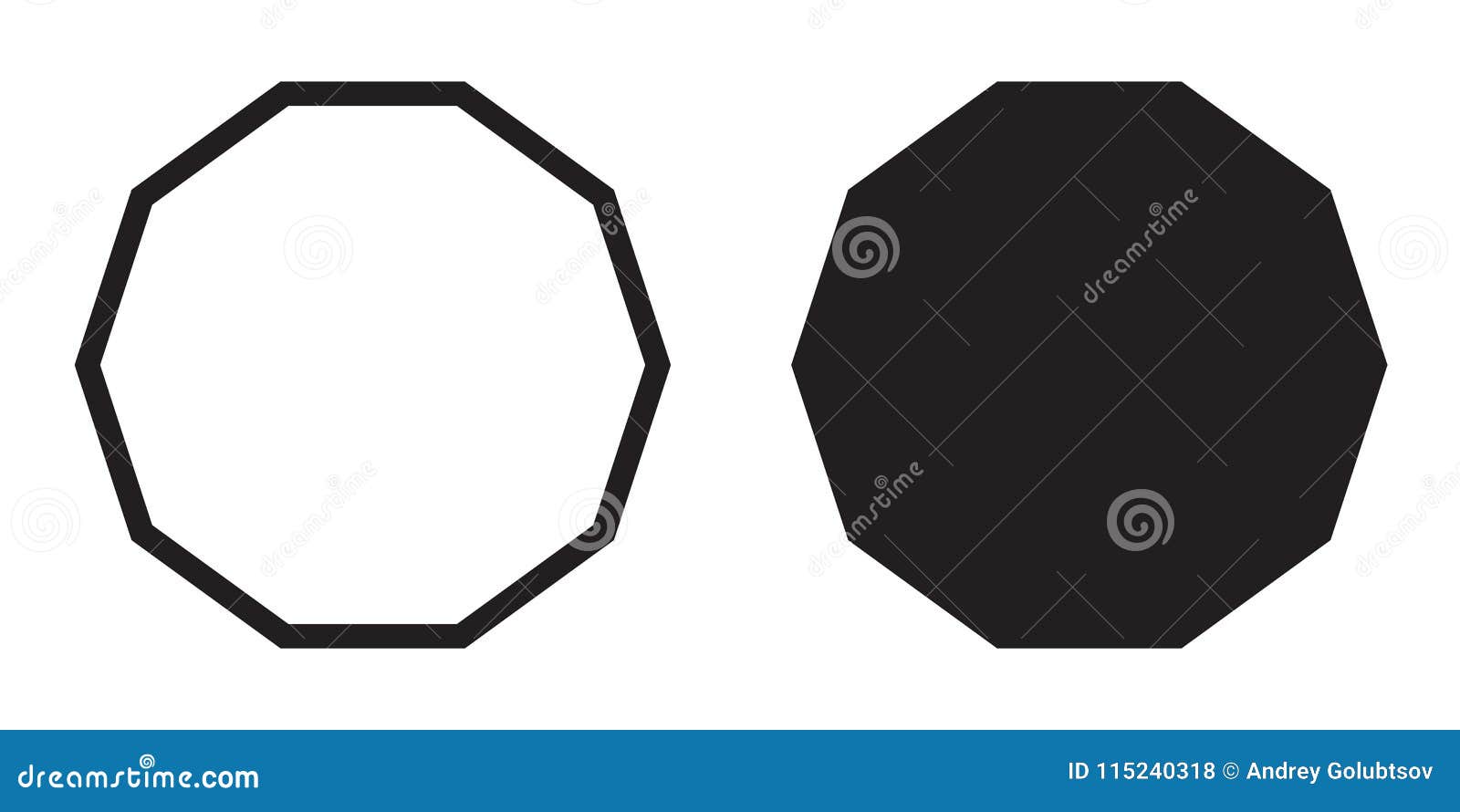 Decagon stock illustrations â decagon stock illustrations vectors clipart