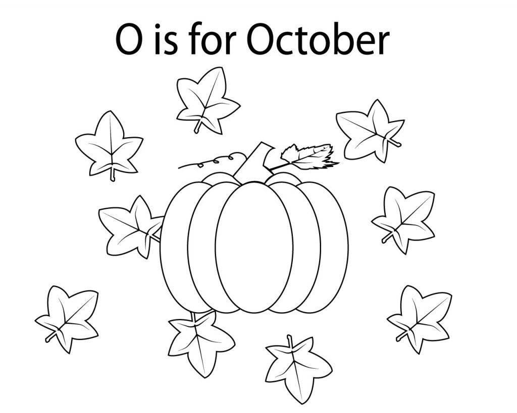 October coloring pages