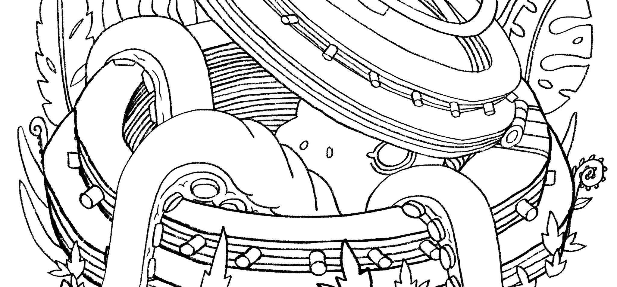 Octopod free coloring page saturday morning cartoons â