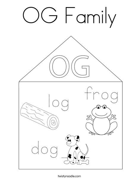 Og family coloring page