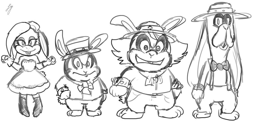 Mario odyssey bunnies boss by natsuko