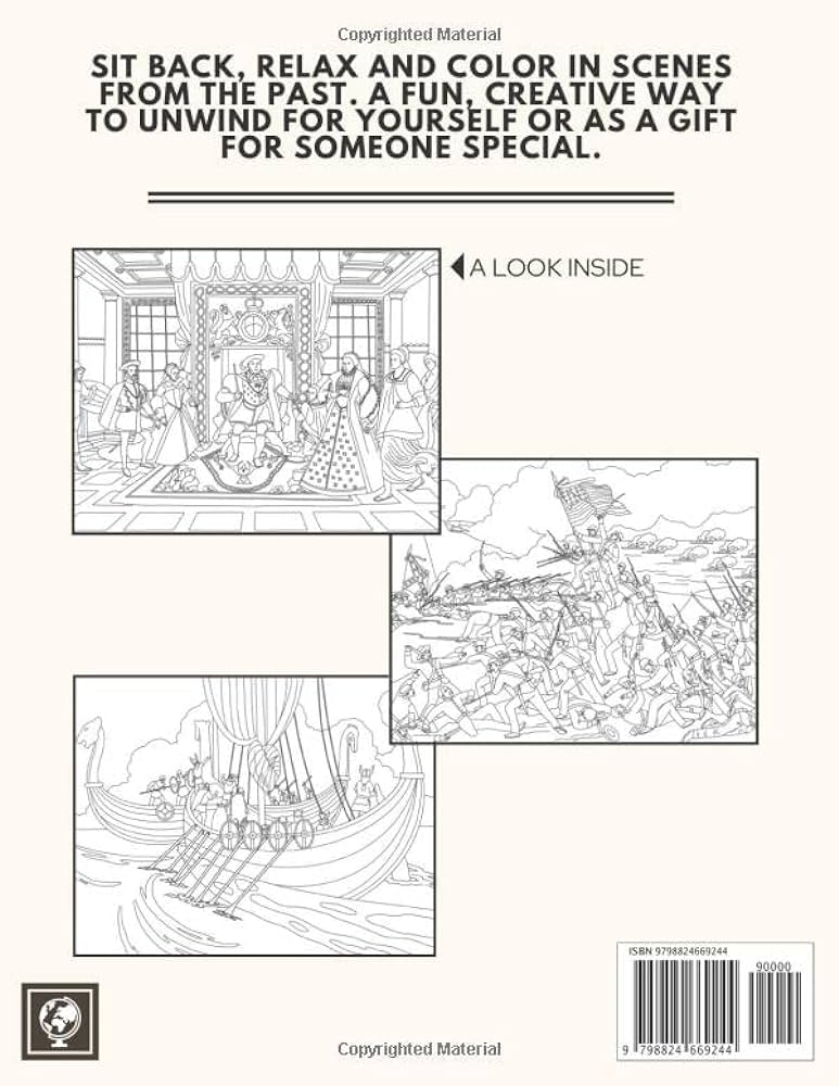 A journey through history the coloring book color in hand