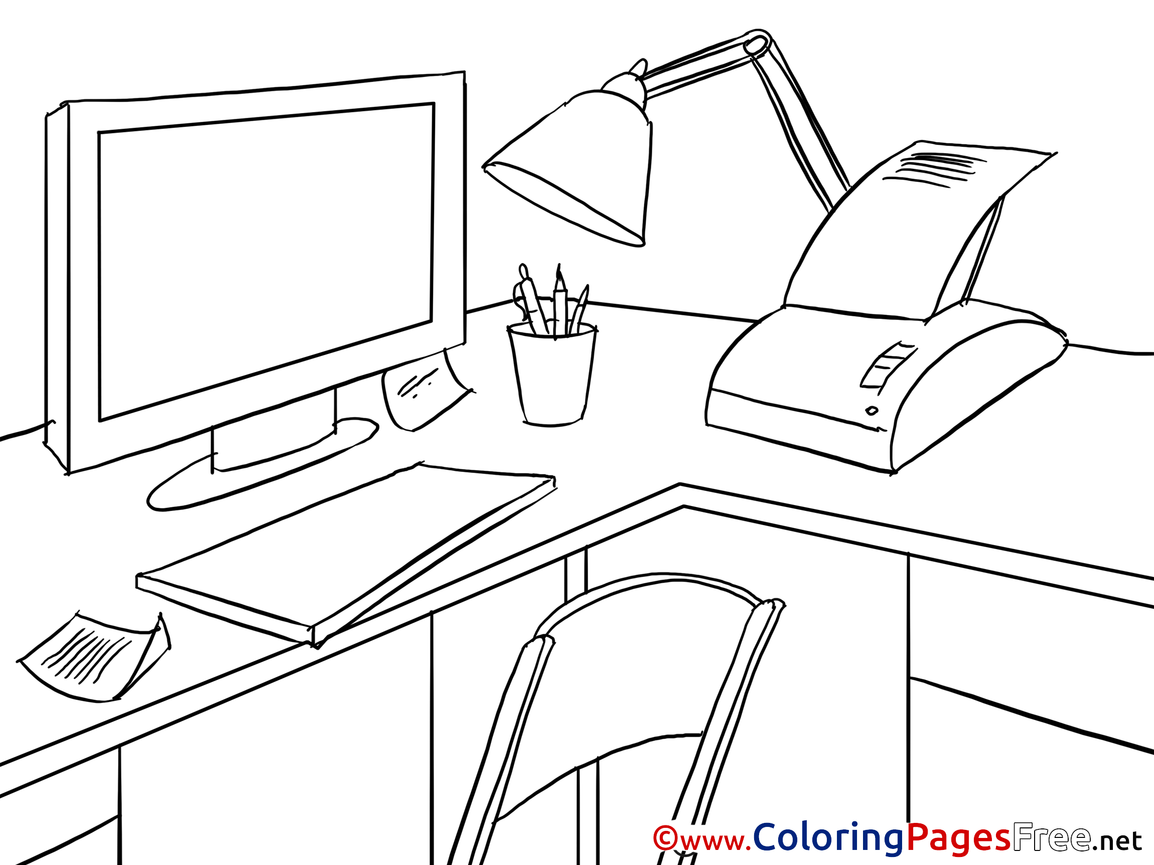 Office printable coloring pages business