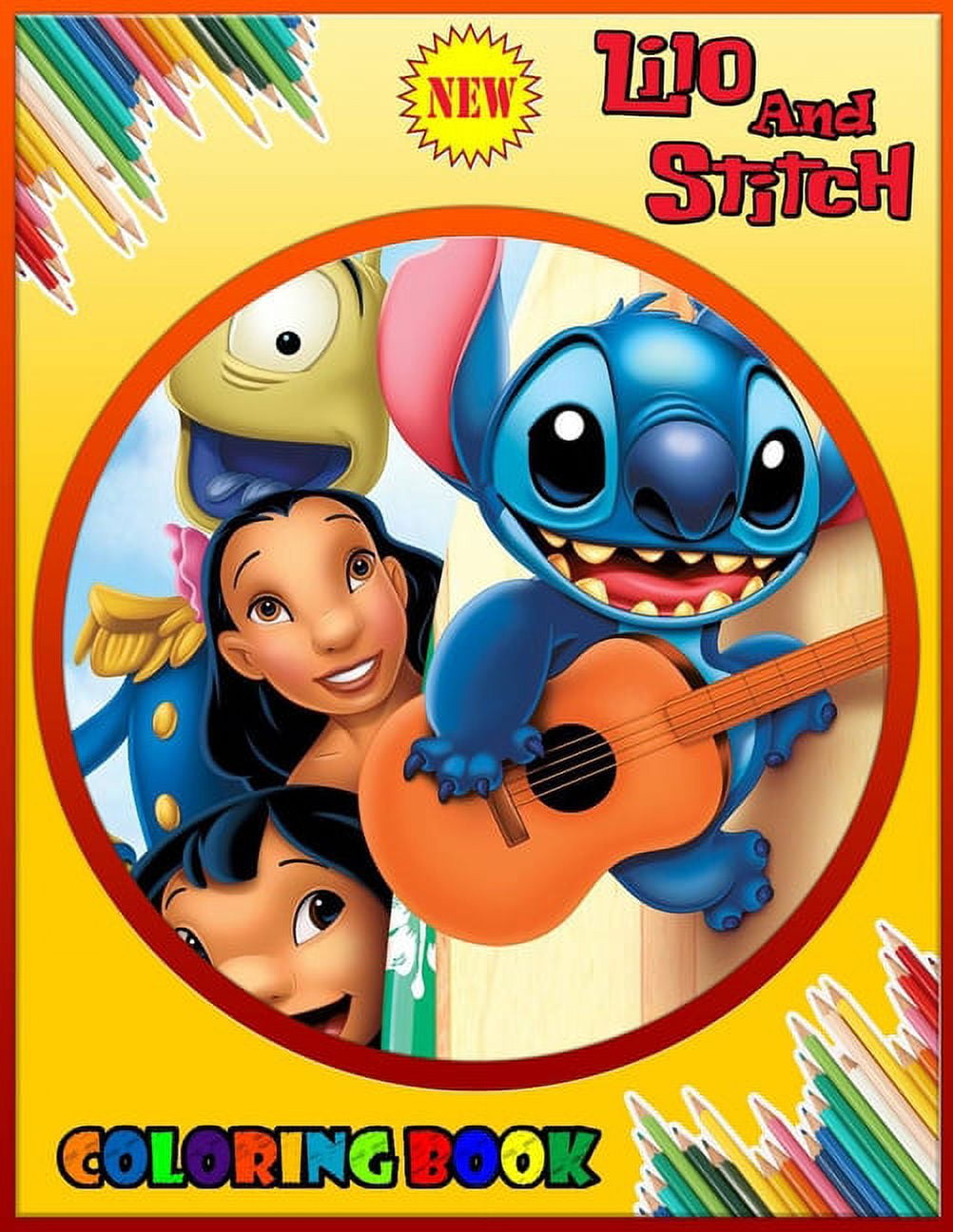 Lilo and stitch coloring book lilo and stitch ohana coloring book for kids and adult high quality pages to color x size paperback