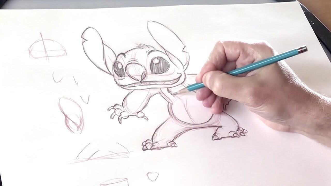 Your entire ohana can learn to draw stitch with walt animation studios