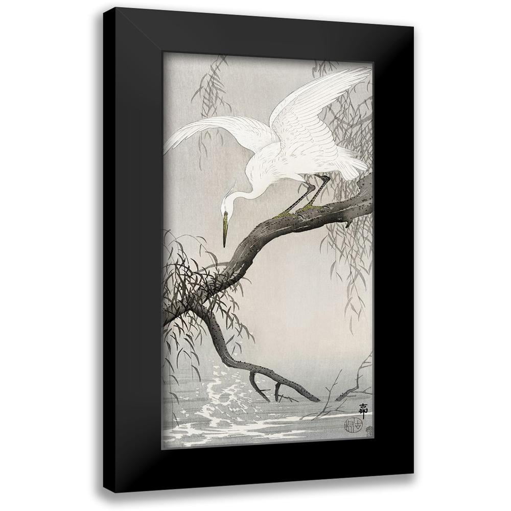 Koson ohara x black modern framed museum art print titled