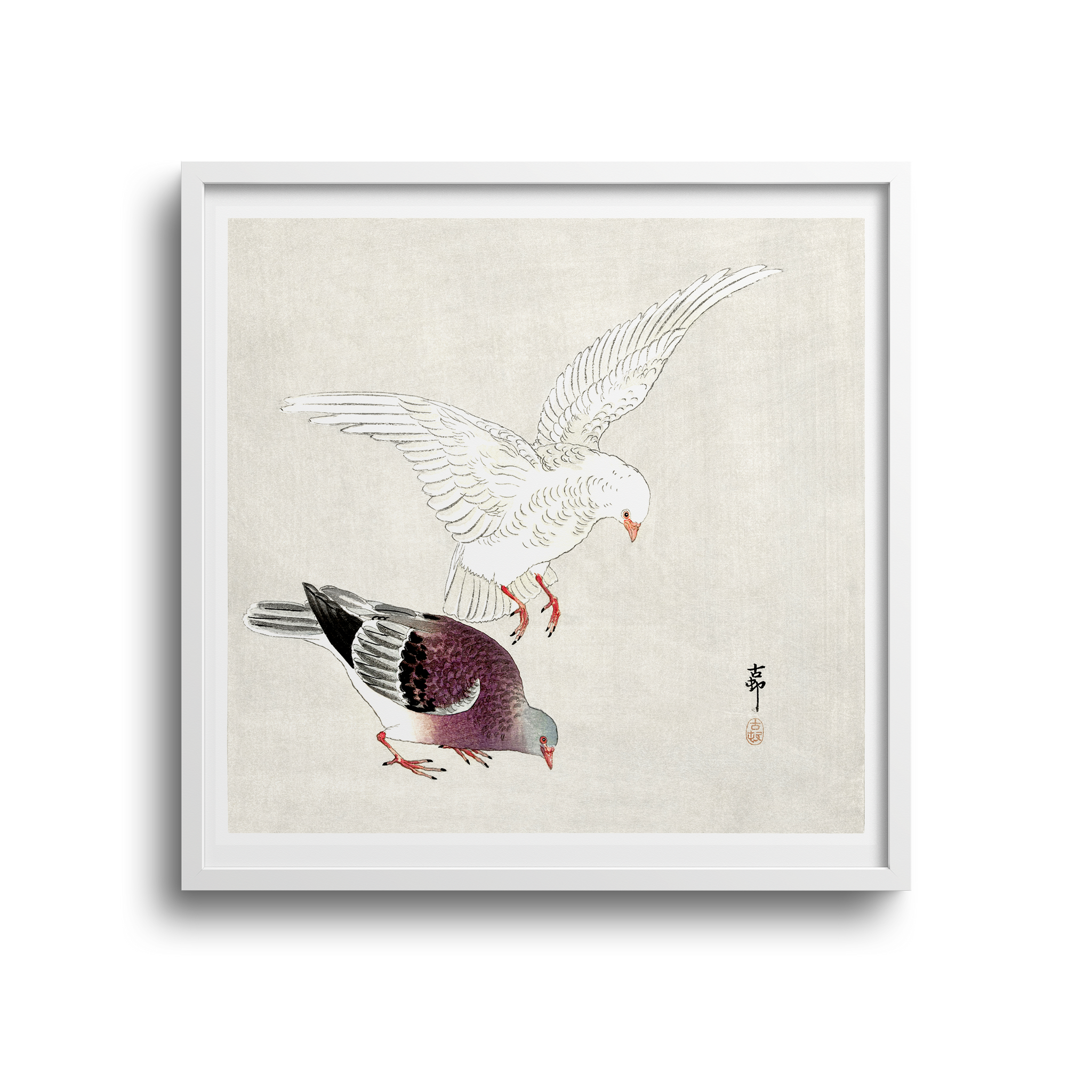 Two pigeons by ohara koson