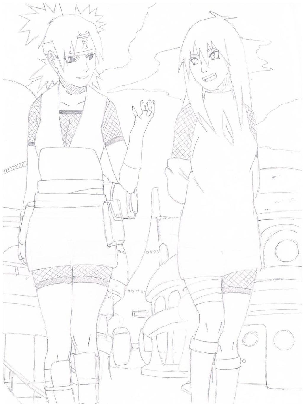 Temari and naruto oc ohara by zefimankai on