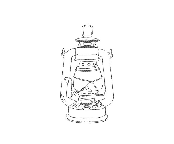 Oil lamp doodle free stock vectors