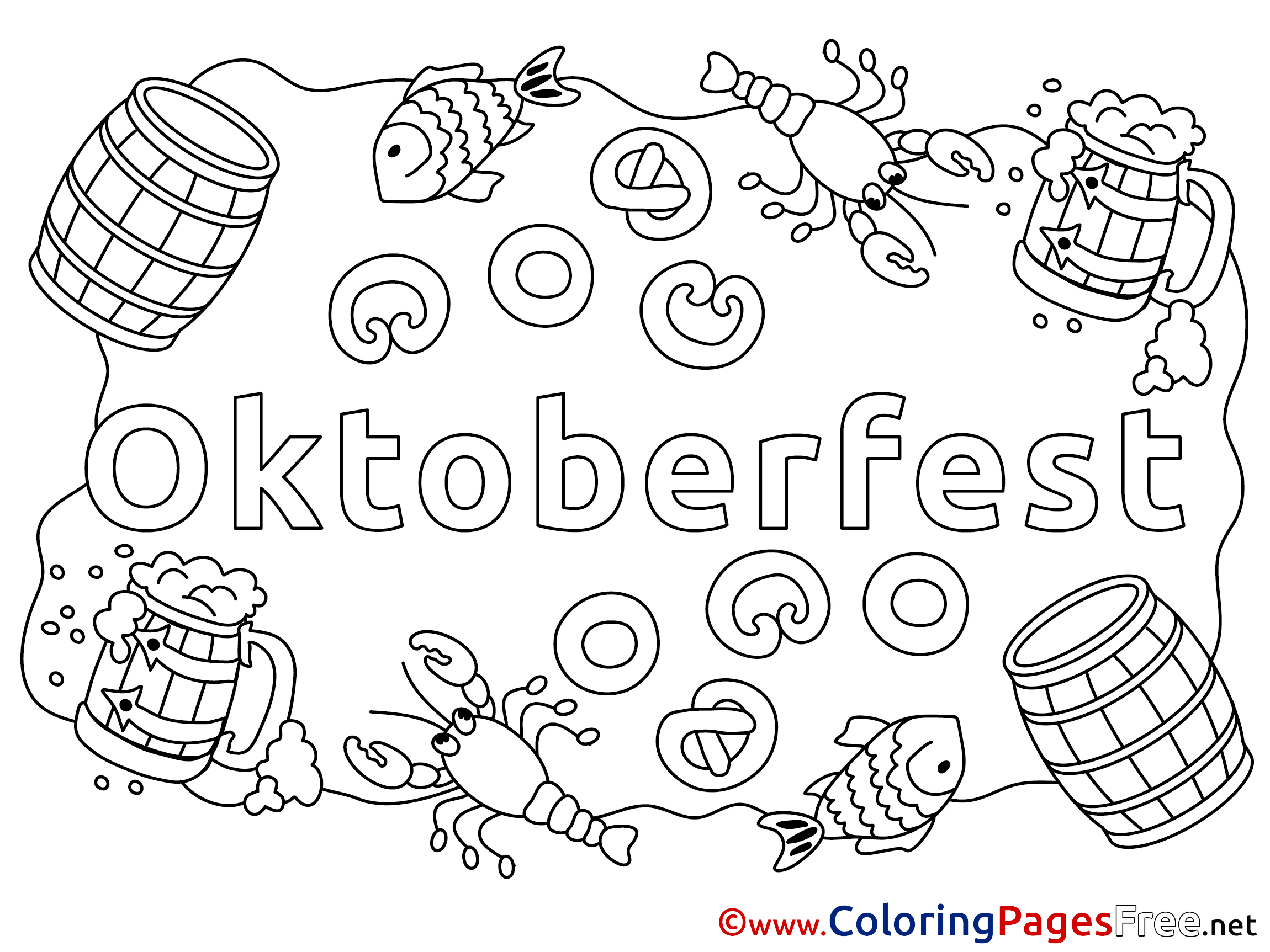 Oktoberfest for free coloring pages download