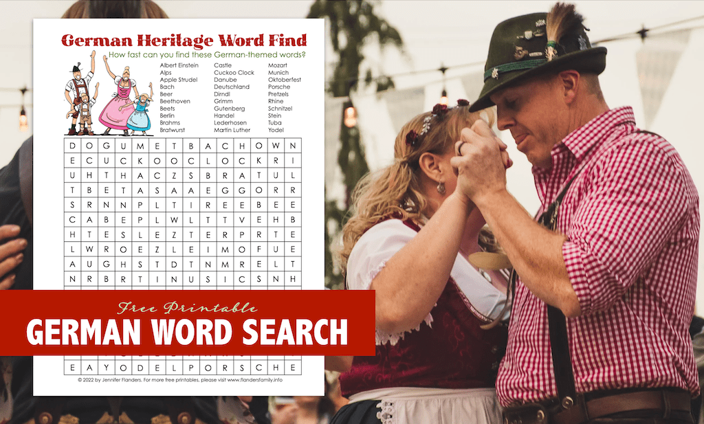 German heritage word find