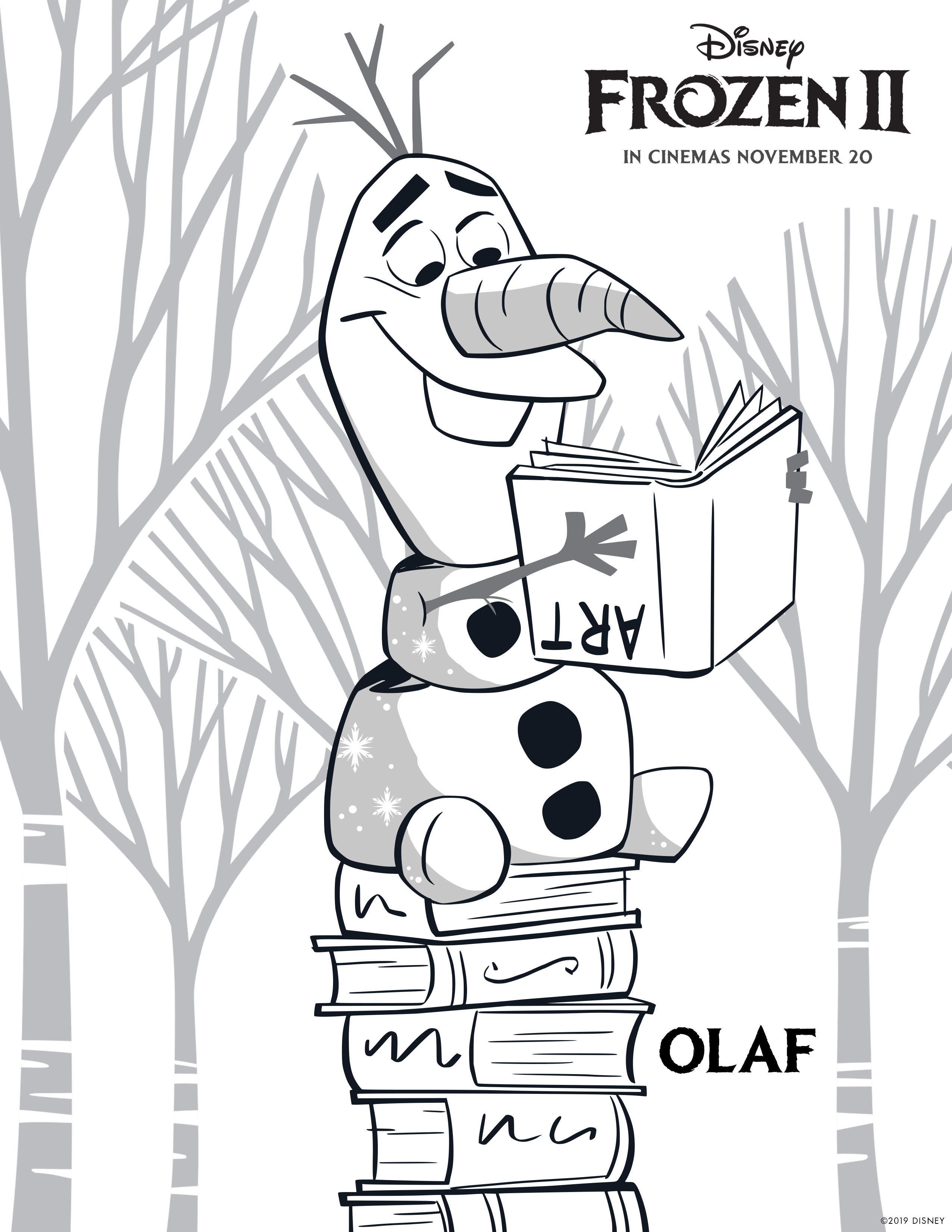 Frozen free coloring pages with elsa anna olaf kristoff bruni and nokk