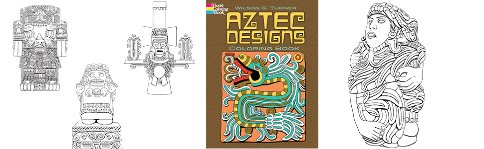 Aztec designs coloring book turner wilson g coloring books for adults books