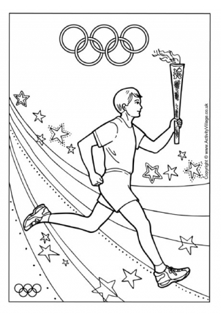 Olympic louring pages for kids
