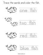 One fish two fish coloring page
