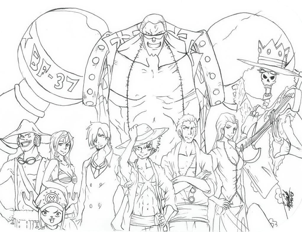 One piece coloring pages by coloringpageswk on