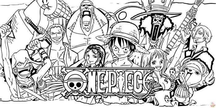 One piece coloring pages free printable designs by gbcoloring on