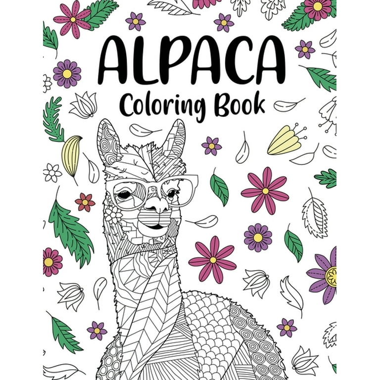 Alpaca coloring book adult coloring book gifts for alpaca lovers floral mandala coloring pages paperback by paperland online store