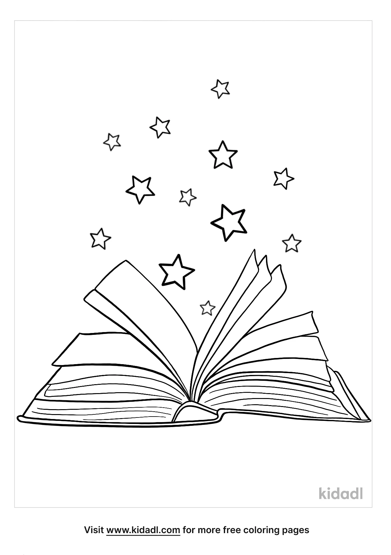 Free open book coloring page coloring page printables