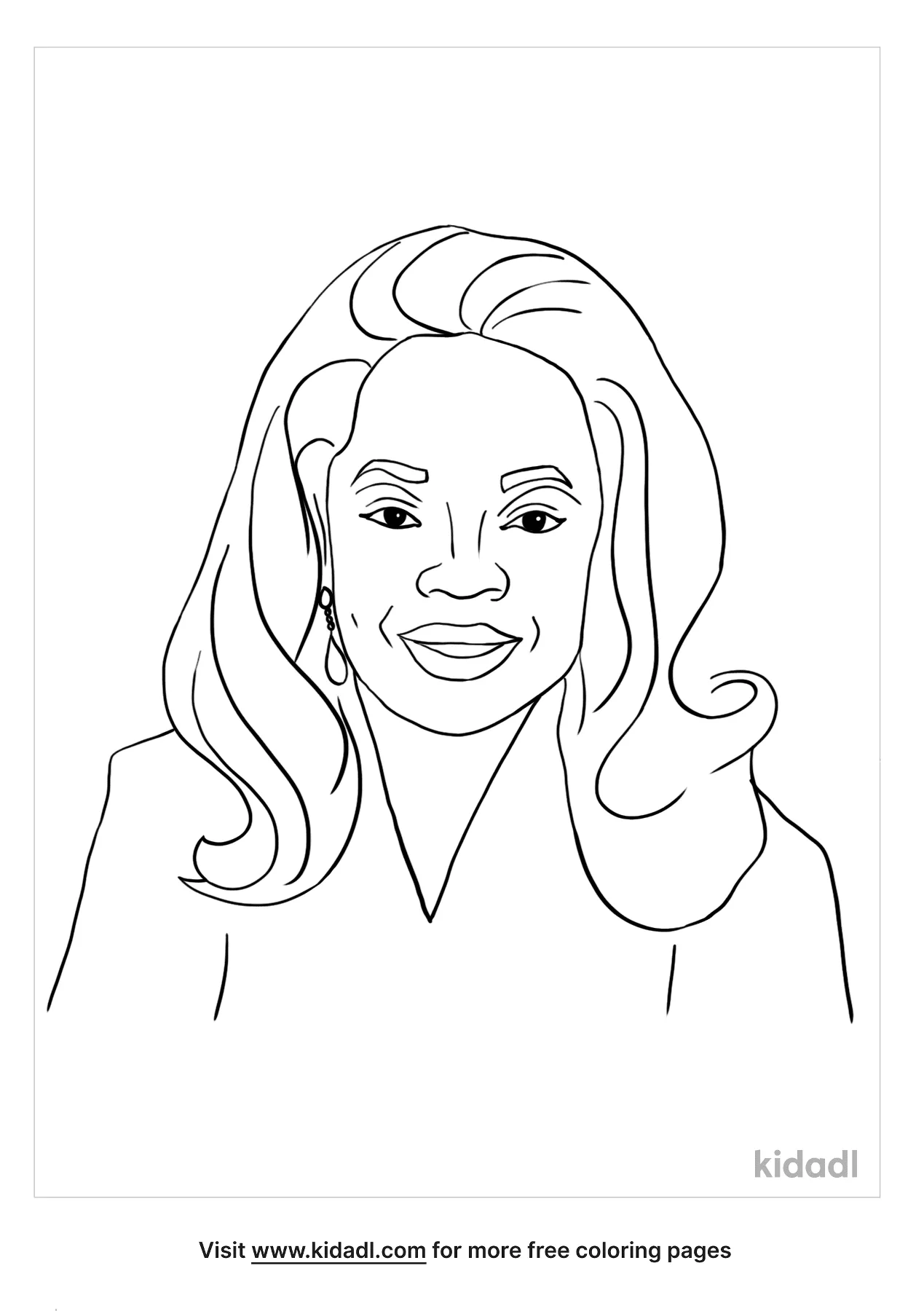 Free oprah winfrey coloring page coloring page printables