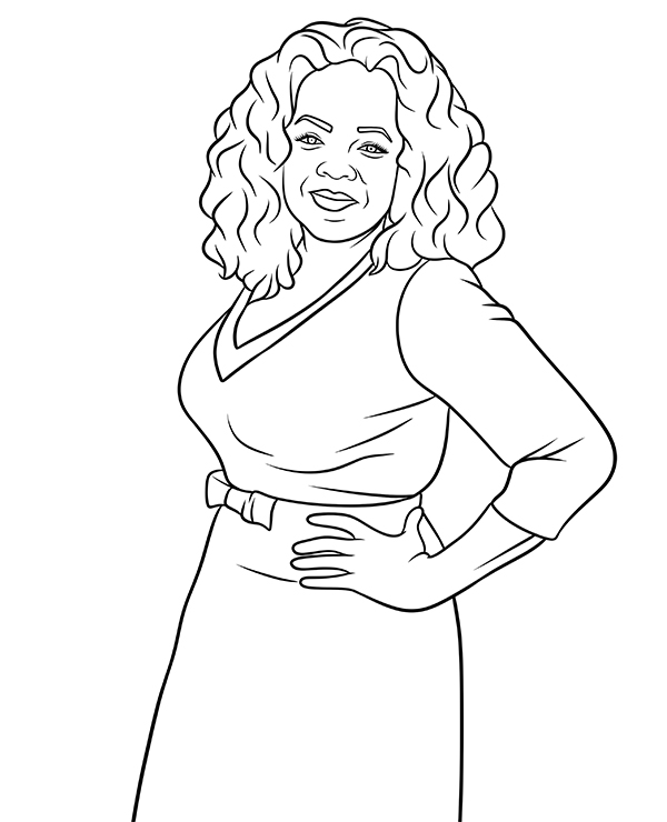 Oprah winfrey coloring picture to print