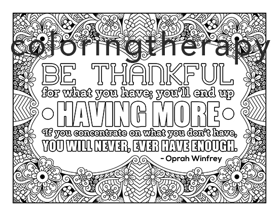 Adult coloring pages quotes