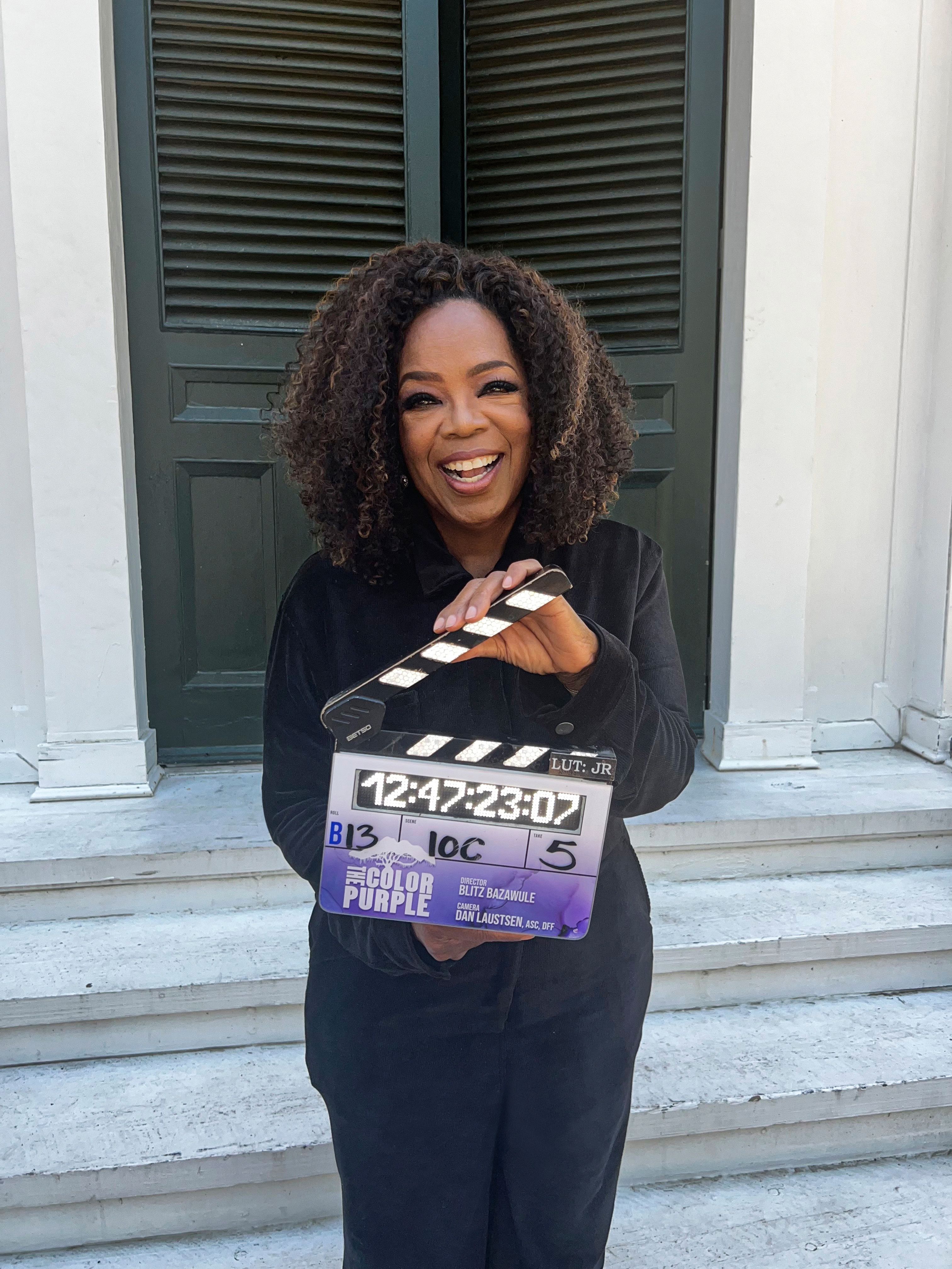 Oprahs set visit to the color purple movie musical