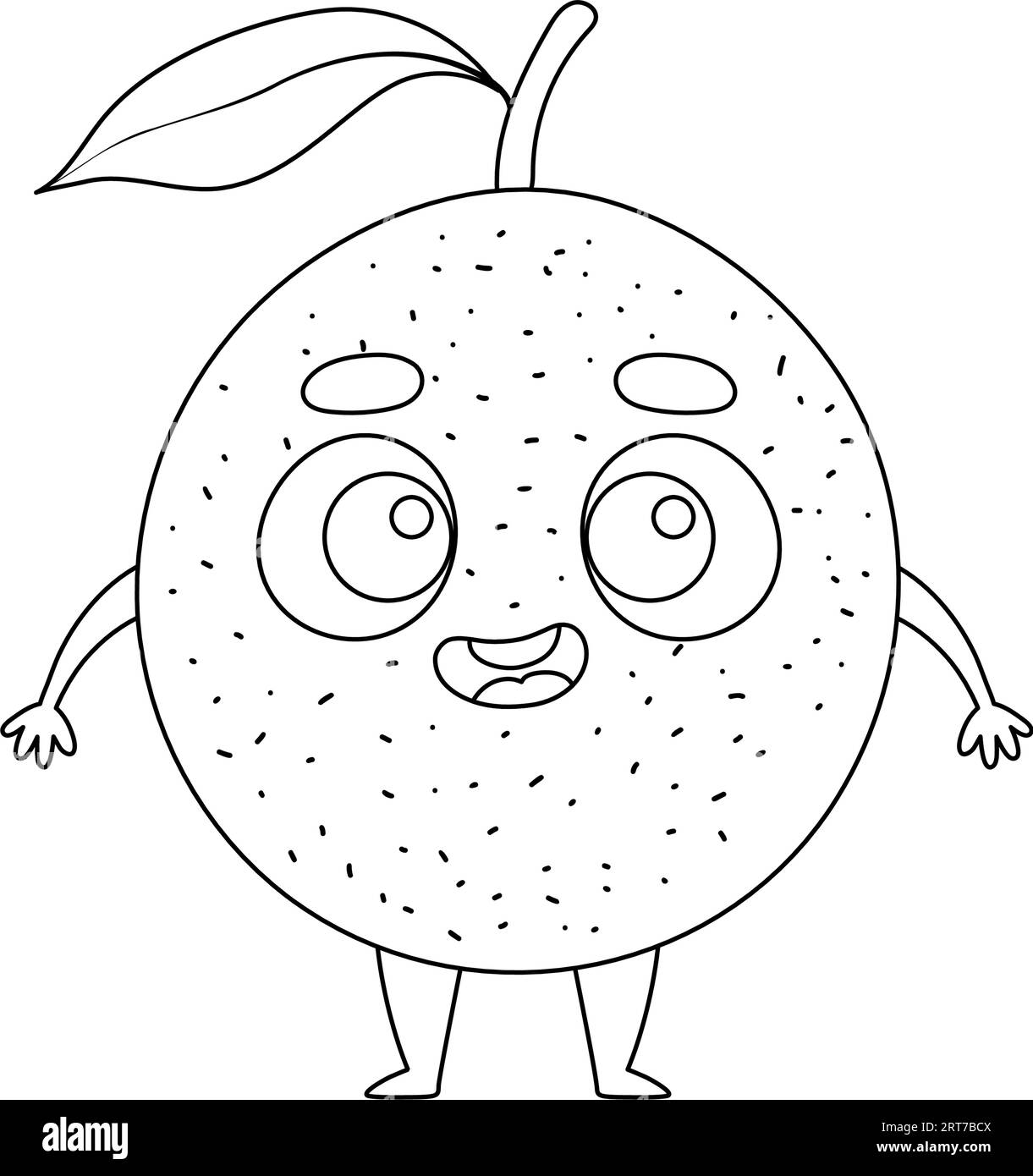Coloring page funny orange coloring book for kids educational activity for preschool years kids and toddlers with cute animal vector illustration stock vector image art
