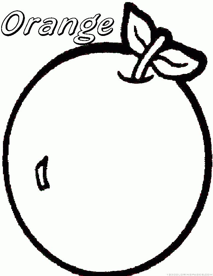 Orange coloring pages