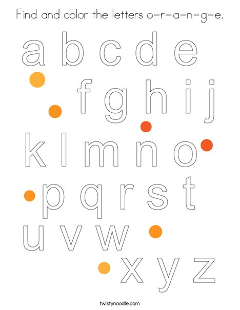 Find and color the letters o