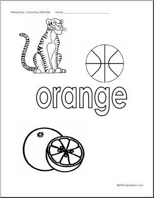 Coloring pages orange