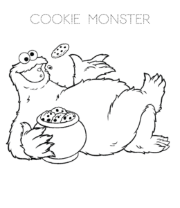 Cookie coloring pages playing learning