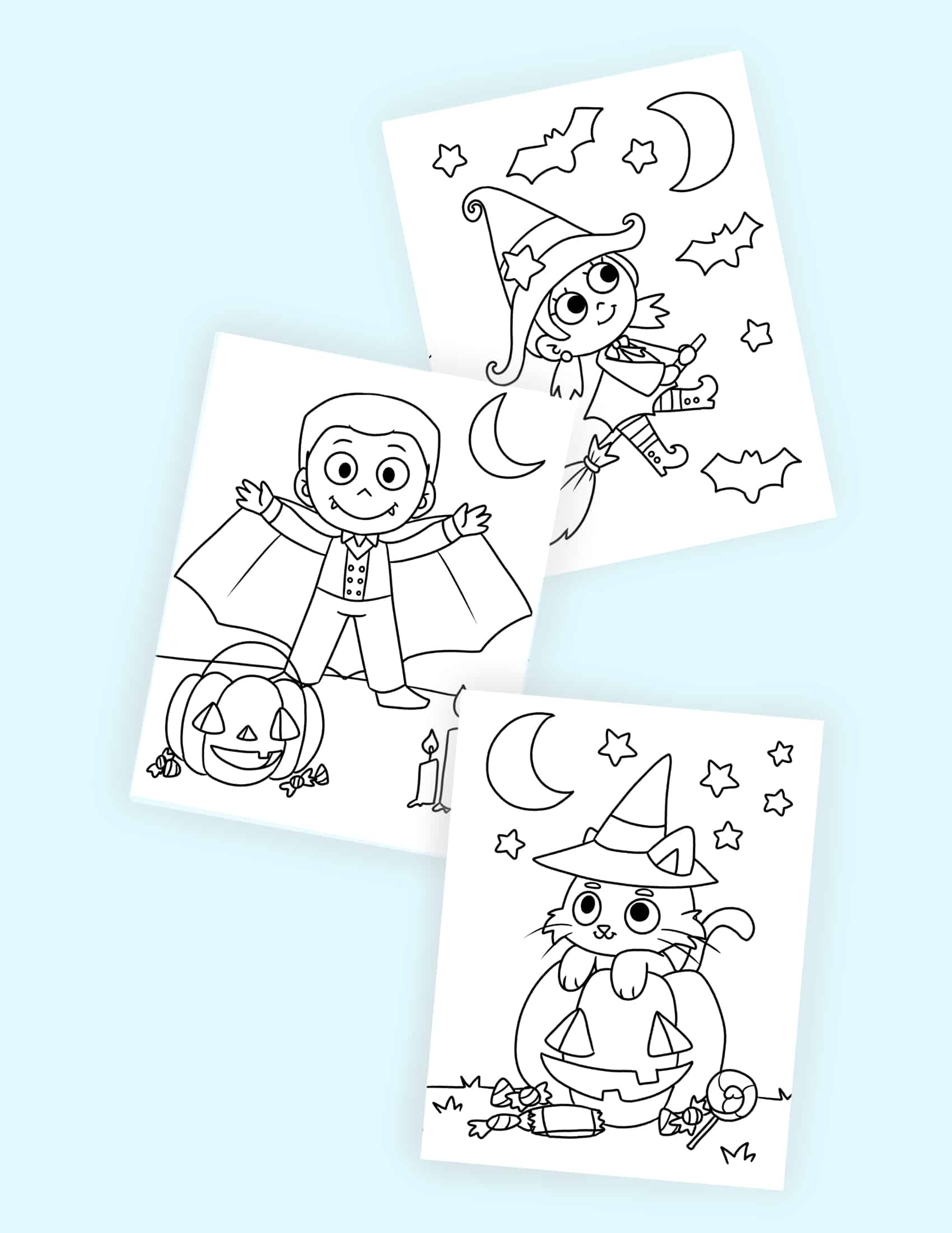 Free printable cute halloween coloring pages pdf downloads story