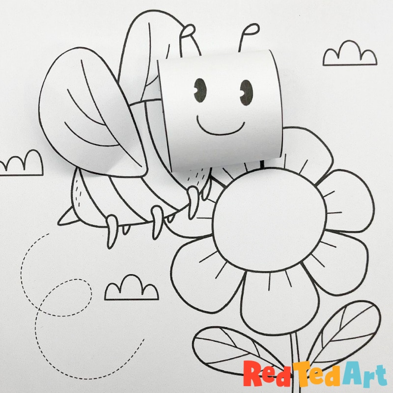 D coloring pages insects