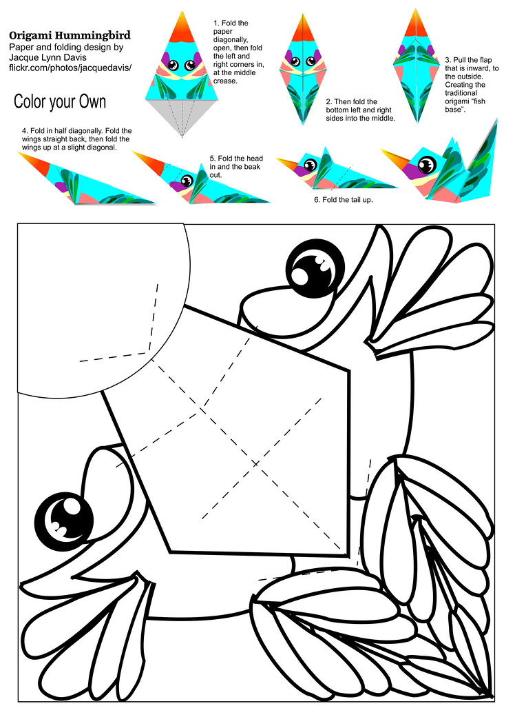 Origami hummingbird