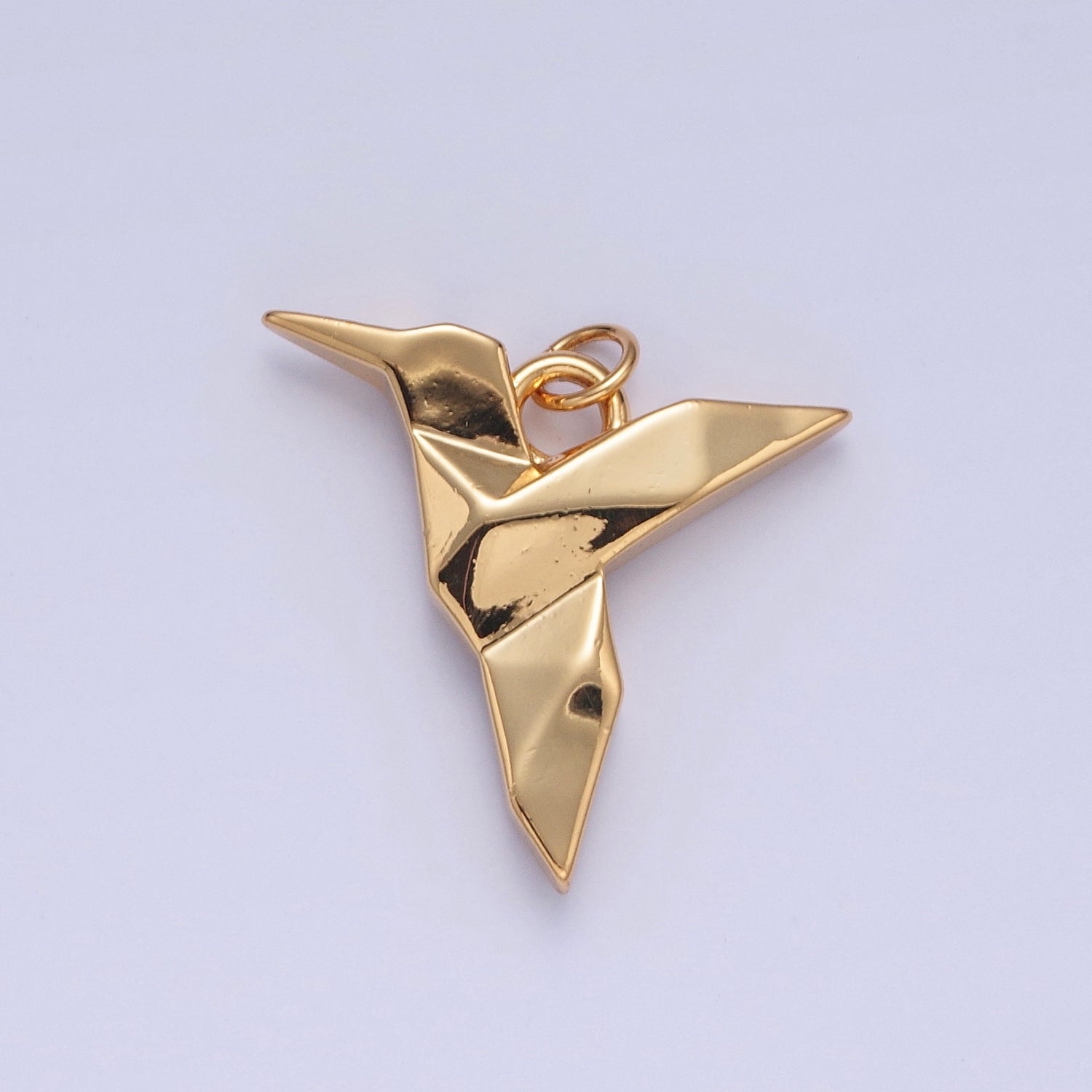 K gold filled origami hummingbird bird animal charm x